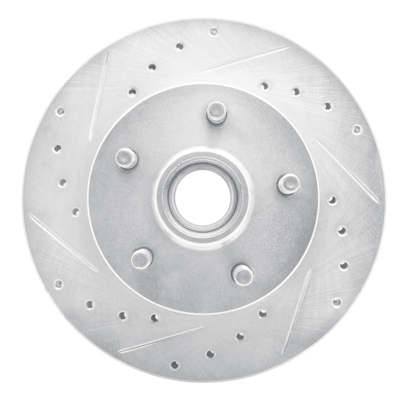 Ford Ranger Brake Rotor (1) - Front Right - R1 Concepts - Drilled & Slotted - Silver - `98-`02